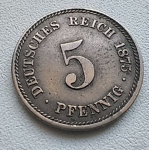 Германия 5 пфеннигов, 1875 А  2-1-5
