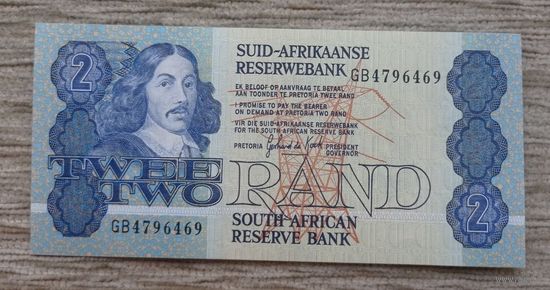 Werty71 ЮАР 2 ранда 1983 - 1990 UNC банкнота