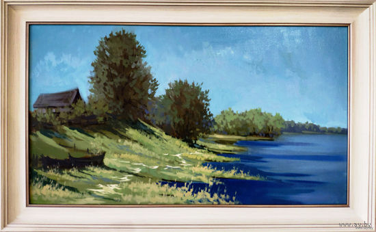 Коршунов Р. "Весенний день", 2019г. Х/М. Р.40х70 см.