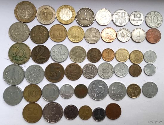 Монеты разных стран Мира 50 штук