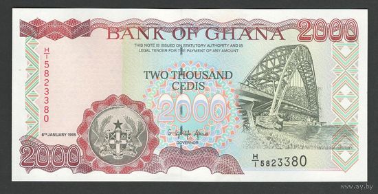 Гана 2000 седи 1995 года. Тип P-30b. Состояние UNC!