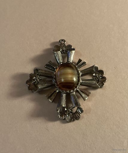 Кулон Крест Exquisite Англия 60-е клеймо редкий