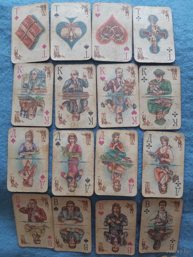 Карты игральные.  Б/У. В коллекцию, 36 штук.