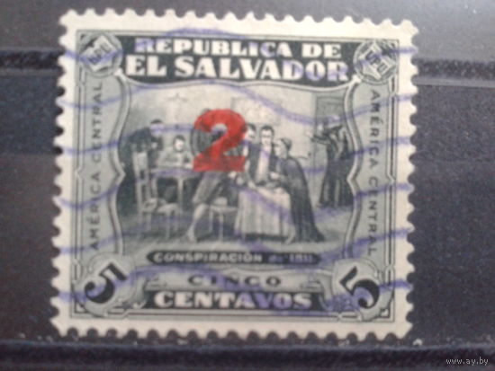 Сальвадор, 1934. Заговор 1811 г., надпечатка