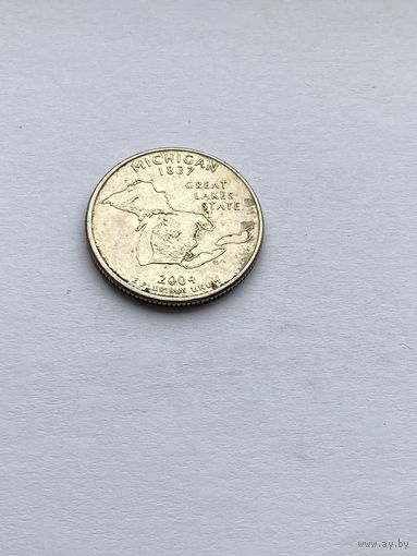 25 центов 2004 г. Мичиган, США