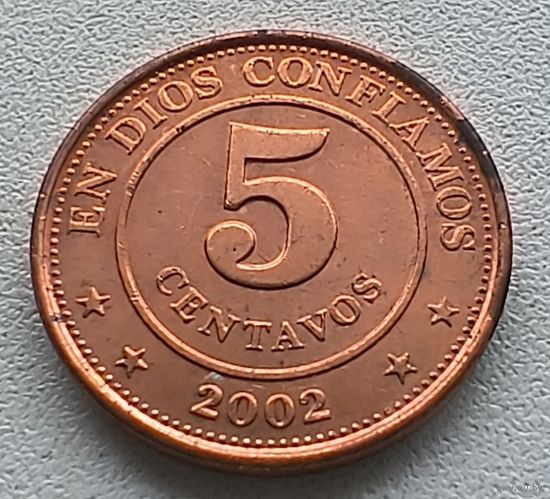 Никарагуа 5 сентаво, 2002  3-15-30