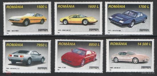 Румыния. 1999. Автомобили Феррари MNH