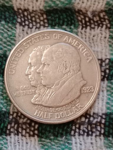США пол доллара 1923  100 лет доктрине Монро