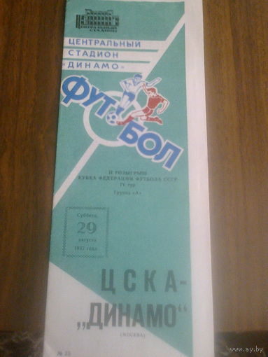 29.08.1987--ЦСКА Москва--Динамо Москва--кубок федерации СССР