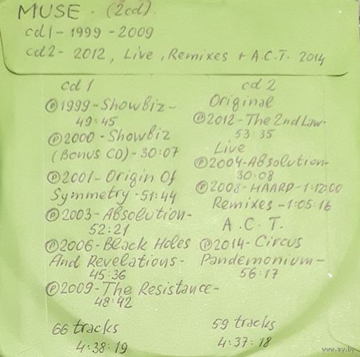 CD MP3 дискография MUSE на 2 CD