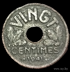 Франция. 20 сантимов 1941.