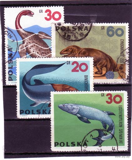 Польша. Mi:PL 1571. Динозавры. 1965.