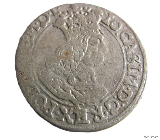 6 грошей 1662 АТ Ян Казимир