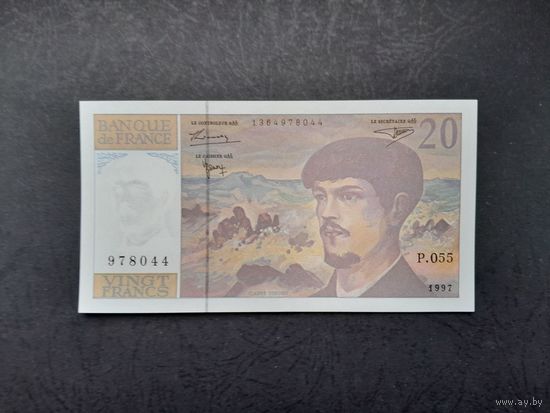 20 франков 1997 года. Франция. UNC. Распродажа.
