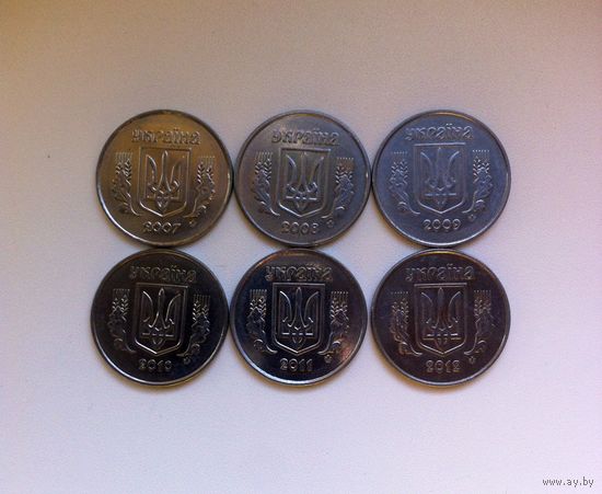 Украина 5 копеек 2007-2012 гг.