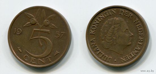 Нидерланды. 5 центов (1957)