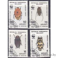Марки Мадагаскар 1988  Жуки. Серия из 4 марок