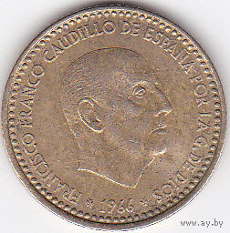 1 песета 1966 (69) Испания