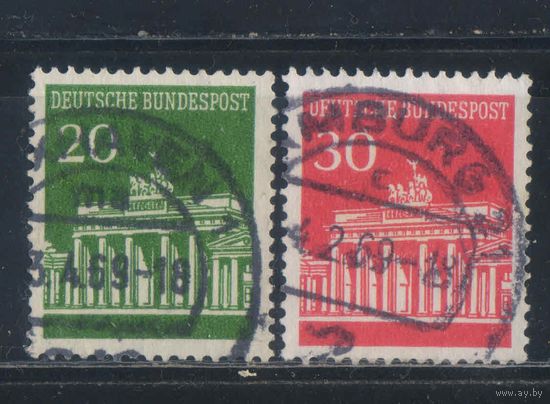 Германия ФРГ 1966 Бранденбургские ворота Стандарт #507-8