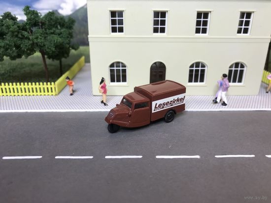 Грузовой трицикл Tempo A400 Hanseat. Масштаб НО 1:87.