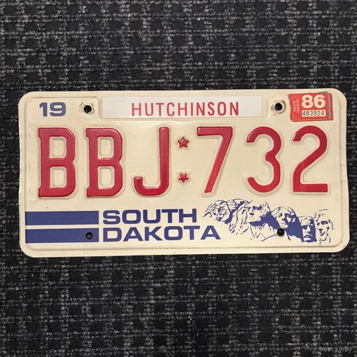 Автомобильный номер США Южная Дакота
