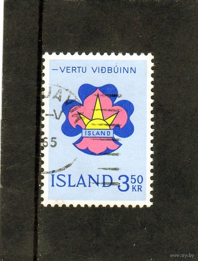 Исландия.Ми-378. Скаутинг. Герб. Эмблема.1964.