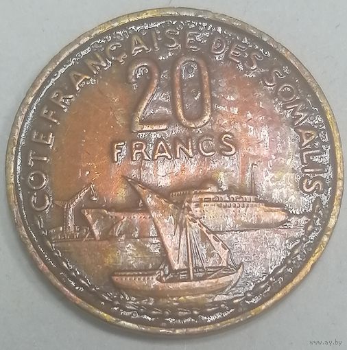 8.4 Сомали французское 20 франков 1952