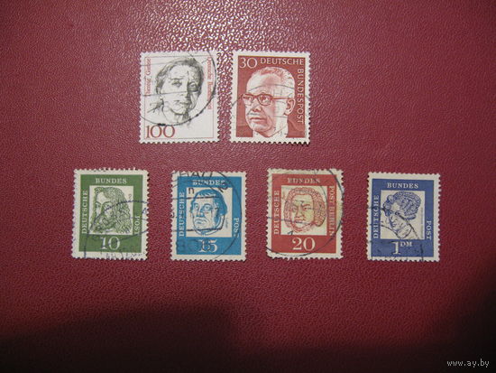 Марки Германия ФРГ 1960 - 1980-е года