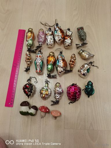 Елочные игрушки СССР птицы и зверушки самая привлекательная цена трёхдневный аукцион