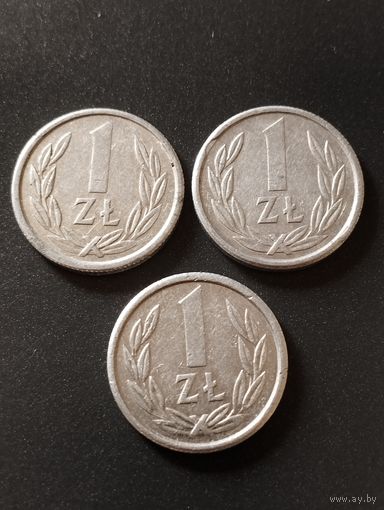 Польша.  1 злотый 1989 г.