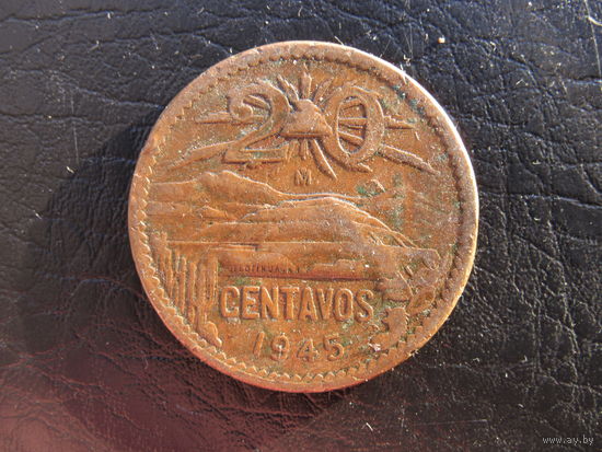 Мексика. 20 центаво. 1945. С 20 копеек. Распродажа коллекции. Смотрите другие лоты.