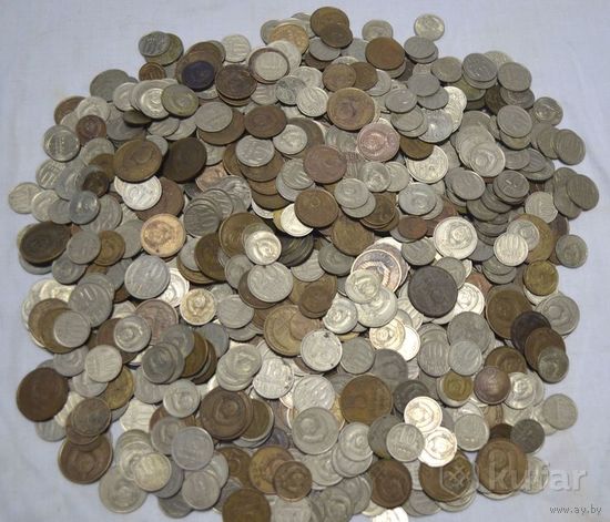 Монеты СССР. Вес 2 кг. После 1961 года