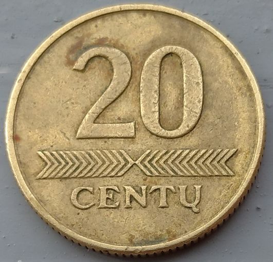 Литва 20 центов 1999. Возможен обмен