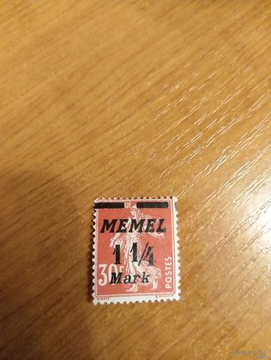 1922 французская мандатная территория Мемель чистая клей след от наклейки искусство культура (2-10)