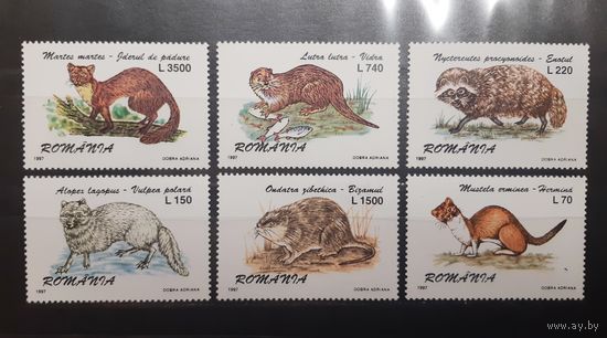 Румыния. 1997 год. Фауна. Пушные звери (560)