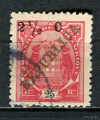 Португальские колонии - Мозамбик (Comp de Mocambique) - 1916 - Надпечатка нового номинала 2 1/2С на 25R - [Mi.97] - 1 марка. Гашеная.  (Лот 21HX)-TG3P35