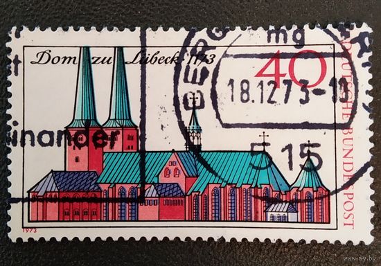 Марка Германия 1973 год 800 лет Любеку