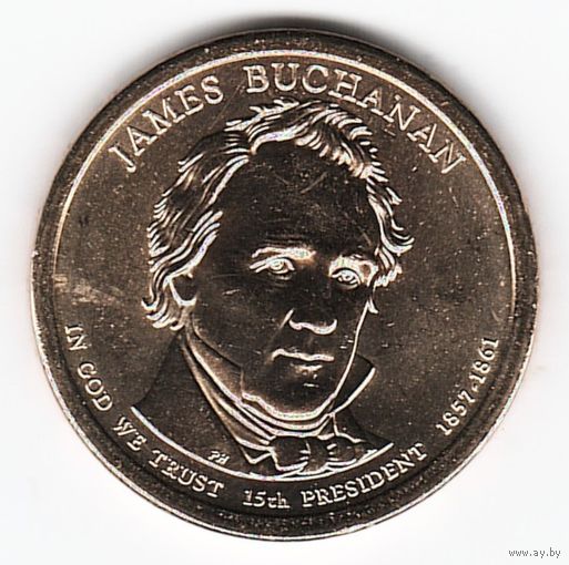 1 доллар США 2010 год 15-й Президент Джеймс Бьюкенен двор P _состояние UNC