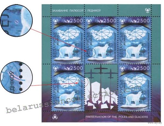Разновидность почтовой марки "Сохранение ледников"