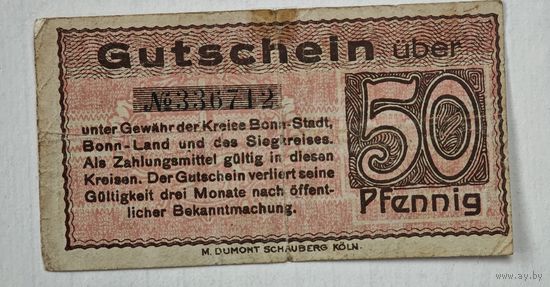 1919 год 50 пфеннигов  Германия