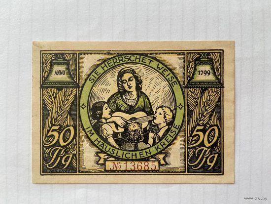 Нотгельд 50 пфеннигов. Рудольфштадт. Веймарская республика - 04