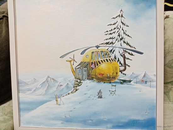 Авраменко О. "Зима в горах", х.м. 54х54см.