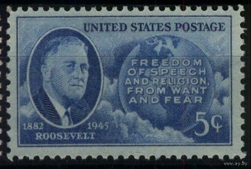 США - 1945 [Mi. 537]** MNH Франклин Делано Рузвельт