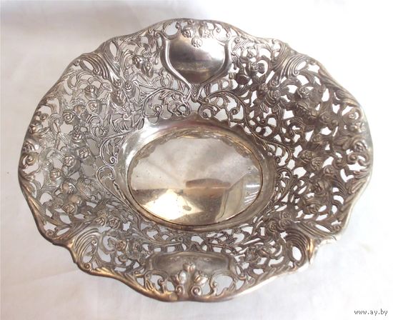 Фруктовница Конфетница 30 х 27 Серебрение 02