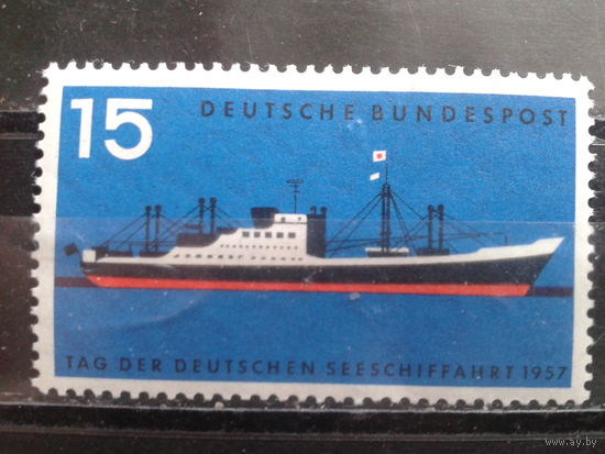 ФРГ 1957 Праздник моря, судно Михель-1,5 евро