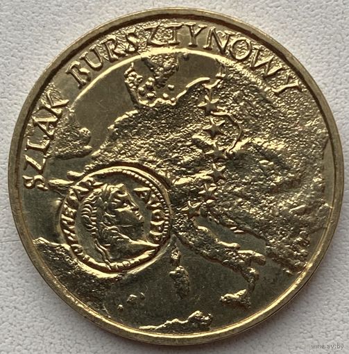 Польша 2 злотых 2001 г. Янтарный путь