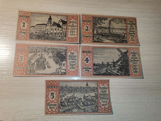 Нотгельды номиналом 50 пфениннгов , 1921 года, город Берлин, Германия.