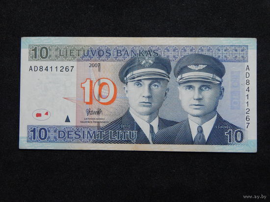 Литва 10 литов 2007г.