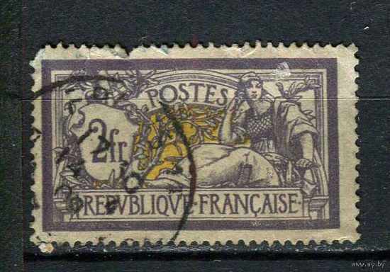 Франция - 1900/1917 - Аллегорические сюжеты 2Fr - [Mi.99x] - 1 марка. Гашеная.  (Лот 134CB)
