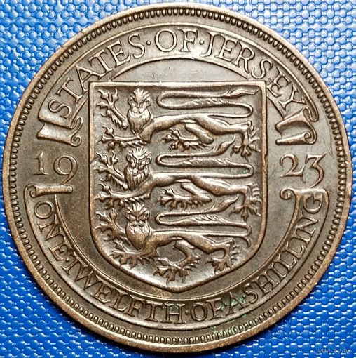 Джерси 1/12 шиллинга 1923 г. Испанский щит.